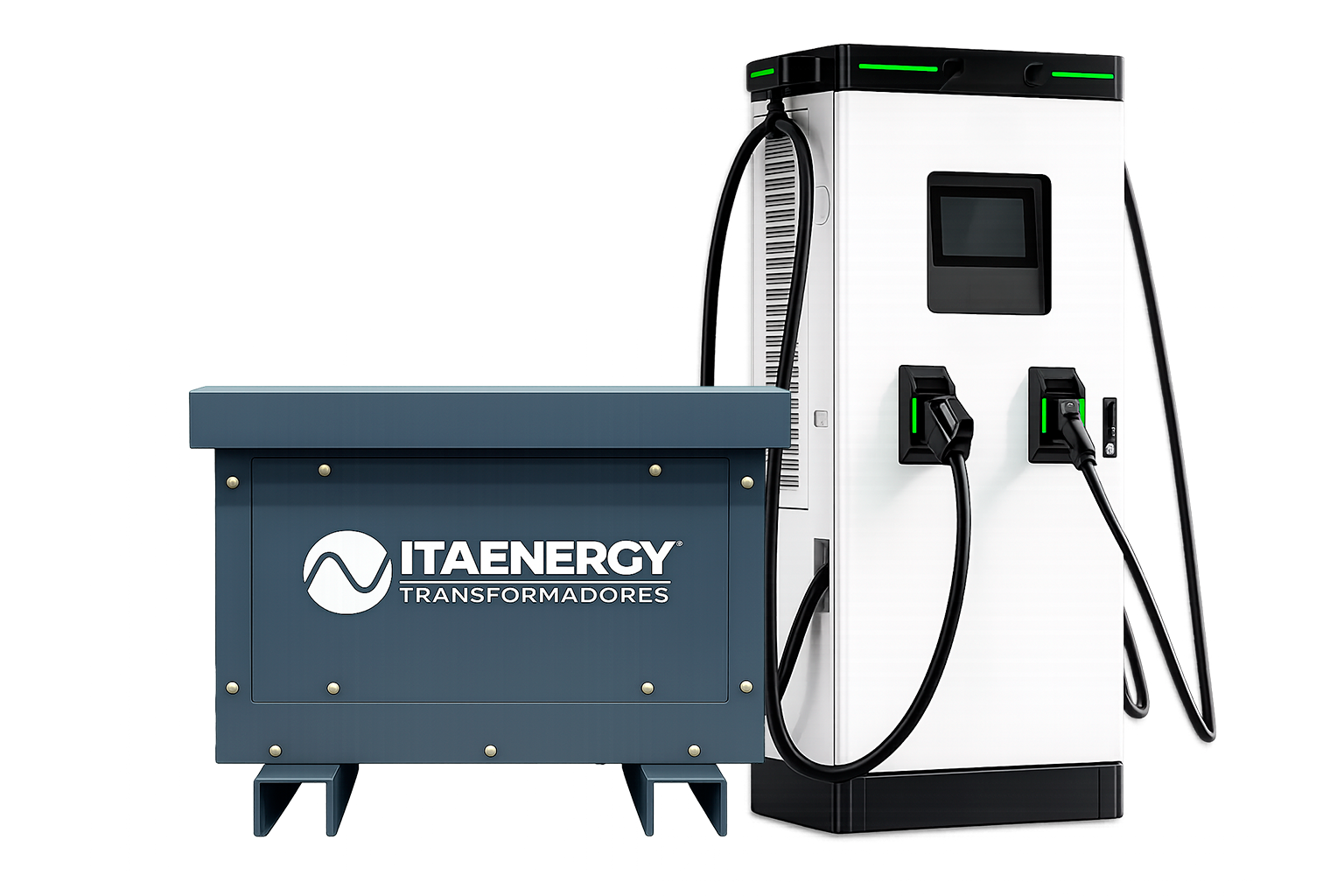 Transformador para carregador de veículo elétrico em operação